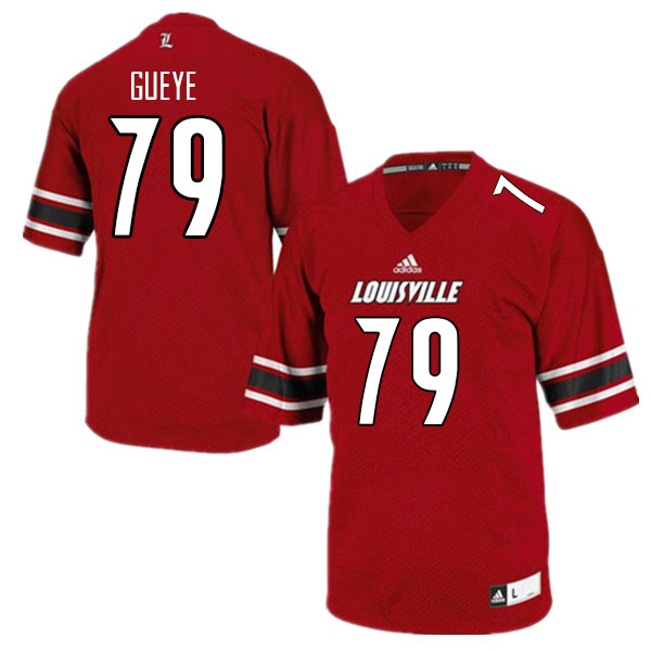 Men #79 Makhete Gueye Louisville Cardinals College Football Jerseys Sale-Red - Click Image to Close